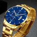 【Miga Plaza】Fashion Mens Sports Watches Luxury Men Stainless Steel Quartz Wrist Watch for Man Business Casual Leather Watch часы мужские. 