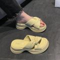 Wedge Casual Women's Fashion Sandals Outdoor Slippers One-Word Outer Wear Increased Fashionable New Summer This Year's Platform. 