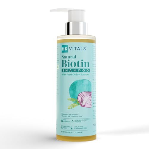 HK VITALS by HealthKart Biotin Shampoo for Women & Men (175ml) | Anti Hair Fall Shampoo with Red Onion Extract | Strengthens & Softens Hair, Restores Shine | All Hair Types (FROM INDIA)SAB
