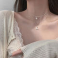 Korean Style Star Moon Butterfly Pendant Choker Necklace Double Layer Clavicle Chain For Women Girl Jewelry Accessories GHAN. 