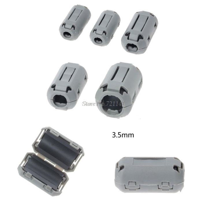 Usb Cable Choke 3.5mm Gray Ferrite Core Cord Ring Choke Bead RFI EMI Noise Suppressor ...