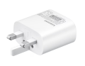 Samsung 25W White Adapter: Fast Charging Powerhouse. 