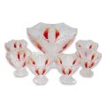 Restaurant Embossed Amilex Glass Fruit Bowl Set 7pcs Kitchenware Small Glass Salad Bowl Glassware Dinnerware. 