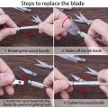 High Quality Pen Knife with 5 Interchangeable Sharp Blades  for Carving and Mat Cutting as a Mobile Phone PCB DIY Repair crafting knife sticker cutter paper cutter.  For precision cutting art and Tools. 