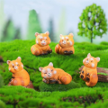 Miniature Small Figurines 1 Inch Cartoon Mini Red Panda Figures Set Cute Resin Animal Cake Toppers Easy Install Easy to Use. 