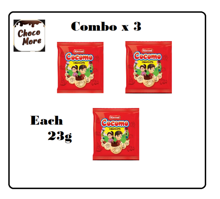 Cocomo Chocolate Filled Biscuit 19g x 3 Pack Combo