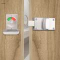 Partition Door Lock Latch Red Green Indicator Lock Stainless Steel Keyless Door Lock Latch Privacy Indicator Lock for Garage Warehouse. 
