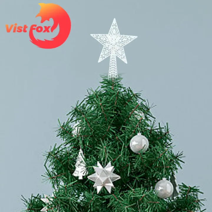 Vist%20Fox%20Pentagram%20Ornament%20Plastic%20Christmas%20Tree%20Top%20Star%20Ornaments%20-%20Image%209