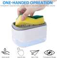 Soap Pump 2 in 1 Dispenser with Sponge Holder Kitchen Manual Press Liquid Detergent Dispenser Container Household Cleaning Tool with Free Sponge. 