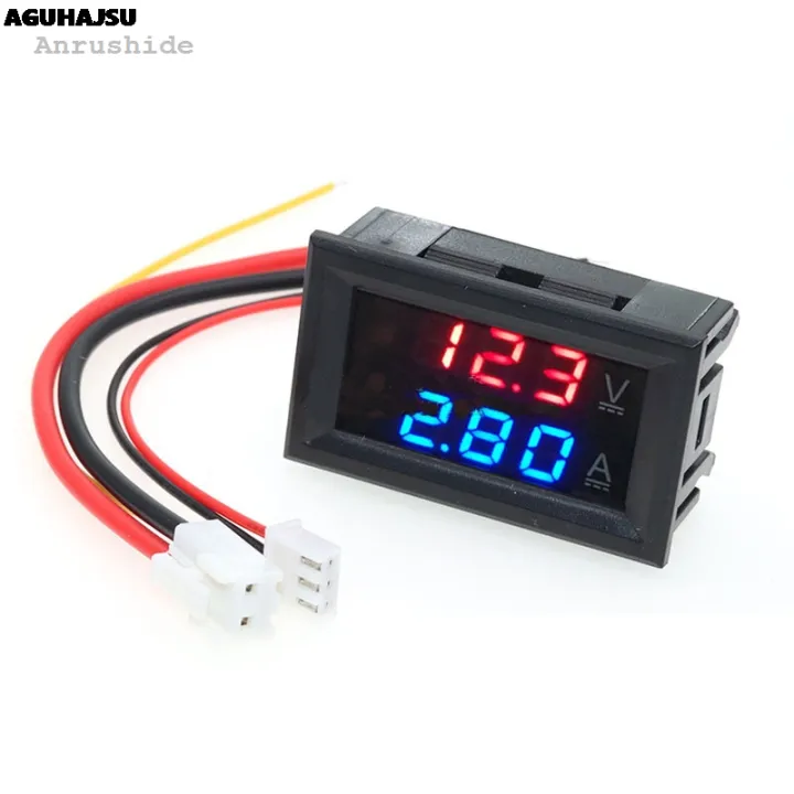 Anrushide%200.28%7Cled%20DC0-100V%2010A%20Digital%20Voltmeter%20Ammeter%202%20in1%20Multimeter%20Luxury%2012V/24V%20Voltage%20Ampere%20Meter%20Volt%20Amp%20Gauge%20Panel%20Dual%20Display%20-%20Image%203