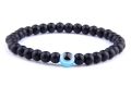 FINKK Mens Womens Bracelet Stone Beads Fashion Boys Girls evil eye black blue good best wrist hand band bangle. 