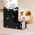 Hamster Water Bottle Holder Food Bowls Household for Ferret Kitten Rabbit Black. 