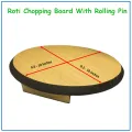 Wooden Roti Board with Rolling Pin # Eco Friendly Roti Maker Brand New. 