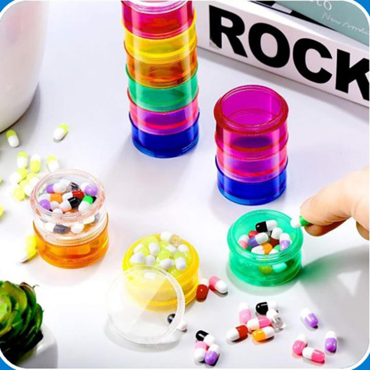 Creative%207-cell%20Packaging%20Box%20Cylindrical%207-cell%20Rotating%20Color%20Transparent%20Portable%20Packaging%20Box%20-%20Image%202