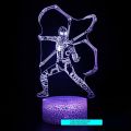 DISNEY Spider-Man 3D Desk Lamp USB Stereo LED Night Light Illusion Light Surprise Birthday Gift LED Light Use USB and Battery. 