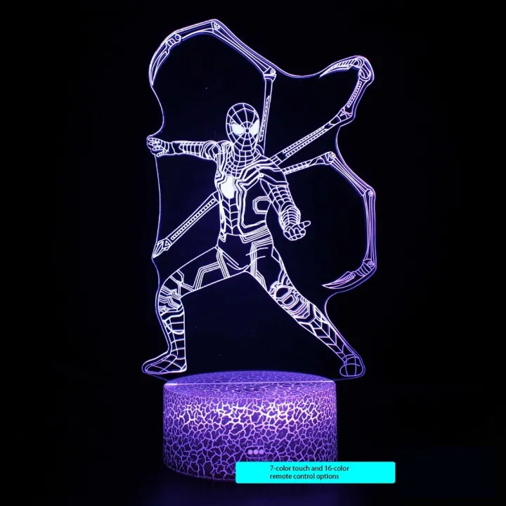 DISNEY%20Spider-Man%203D%20Desk%20Lamp%20USB%20Stereo%20LED%20Night%20Light%20Illusion%20Light%20Surprise%20Birthday%20Gift%20LED%20Light%20Use%20USB%20and%20Battery%20-%20Image%206