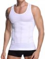 Waist Cincher Slimming Vest Body Shaper Tummy Fat Burning ShaperSlim & Lift Slimming Shirt For Men white vest slimming Vest (M) - White. 