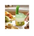 4 in 1 Portable Electric Vegetable Cutter Set,Gatling Vegetable Chopper Mini Wireless Food Processor,Garlic Chili Onion Celery Ginger Meat Garlic Chopper with Brush. 