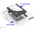 Laptop Secondary Hard Drive SSD/HDD 9.5mm Caddy Slim [Optical Drive Replacement]. 