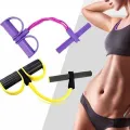 Sit-up Resistance Bands Pull Tension Rope with Pedal Home Lazy Fitness Gym Workout Abdominal Muscle Training Bandage. 