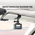 1 PCS Action Camera Car Sun Visor Mount Action Camera Accessories Black Plastic for ACTION 4 X3 with 1/4 Inch Adapter. 