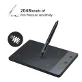 Huion H420 Graphics Tablet with 3 Express Keys 2048 Pressure Digital Pen Tablet Signature Pad For Animation Drawing OSU Gaming. 
