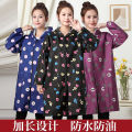 Fashion Coverall Adult Waterproof Women's Thin Top Work Clothes Home Kitchen Oil-Resistant Apron Fleece Padded Coat Winter. 
