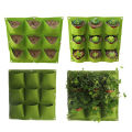 Green Vertical Hanging Garden Planter Flower Pots Bag Wall Mount Hanging AITENG. 