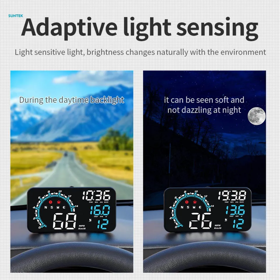 HUD Per Auto, Visualizzazione Velocità Auto Su Vetro, Monitor