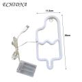 Party Led Light Led Neon Ice Cream Lamp Wall Art Decoration Decorative Neon Light. 