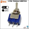 Toggle Switch 3 Pin / MTS-103 SPDT TOGGLE SWITCH 3 PIN 3 WAYS - ON-OFF-ON. 