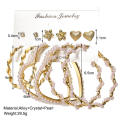 Circle Piercings Earrings Jewelry for Women Imitation Hoop Cute Ear Buckle 3 Pairs Heart Butterfly Drop Earrings Set Earings for Girls. 