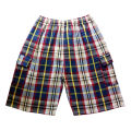 New Unisex Casual Cotton Shorts with Side Pockets in Plaid/Checkered Pattern. 