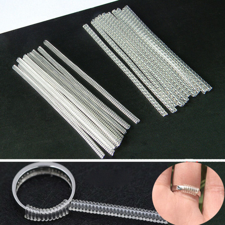 4 Sizes Transparent Invisible Ring Size Adjuster -Tightener Spiral Resizing Tool -Accessories Based Ring Jewelry Kit