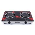 National Low Gas Cooker 2 burner portable infrared gas stove with Ceramic  Glass Free gas regulator with hose. 
