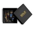 Gold Gift Box for Men - Valentines Male Bundle Pack with Cologne 100ML, Deo Spray 150ML, Aftershave 90ML & Hair Gel 100ML - Arctic. 