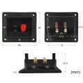 H4ga 2 Positions Junction Box Screw Clip Speaker Box Terminal Board Plate. 