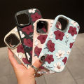 ZeroQiQi for Samsung A53 5G Back Cover Red White Flowers Silver Lens Protection Edge Soft Rubber Mobile Phone Cases. 