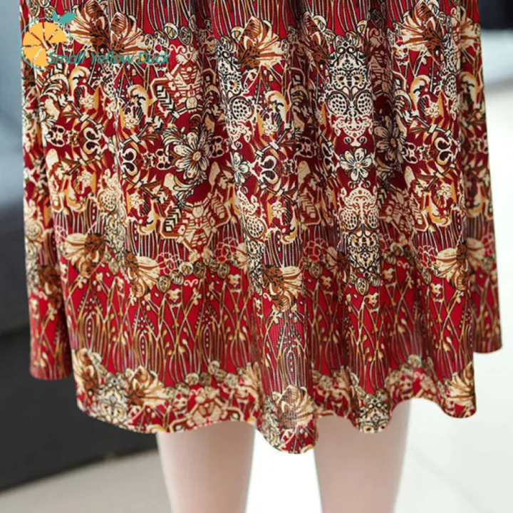 %E3%80%90ETOP%E3%80%91Women%20V-neck%20Dress%20Summer%20Ice%20Silk%20Short%20Sleeves%20A-line%20Skirt%20Large%20Size%20Loose%20Casual%20Dress%20Fashion%20Clothing%20-%20Image%204
