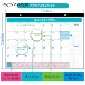 Monthly Calendar with Notes Section 365 Day Countdown Desktop Calendar Multifunctional Durable English Calendar 2024-2025 for Desk less Than 2024 Calendar Wall. 