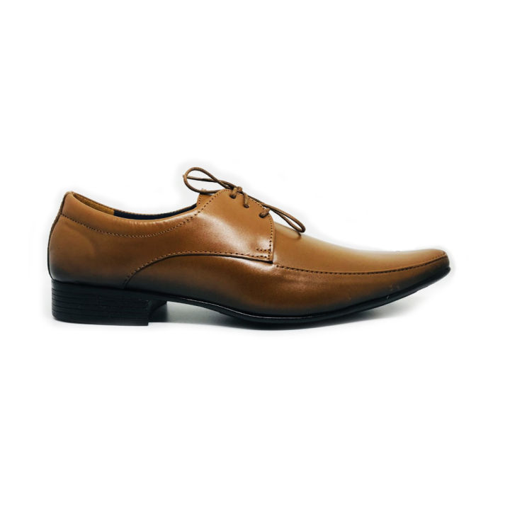 Bata Leather – Mens Tan formal shoes – Pale Lace