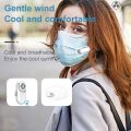 Air Face Fan Personal Breathe Cooler Wearable Air Purifier USB Mini Portable Mask Clip Fan Electric Air Conditioning Cooling Fan. 