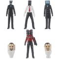 Skibidi Toilet Model Toy Figure Set Home Desktop Decoration Game Character Doll Fans Collectible Items Kids Adults Gift. 