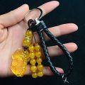 【Miga Plaza】SHIBEN Creative Classic Bag Pendant Car Key Chain Braided Rope DIY Making Natural Stone Luckly Pendant Pixiu Car Pendant Carved Jade Keychains Pendant Keychain. 