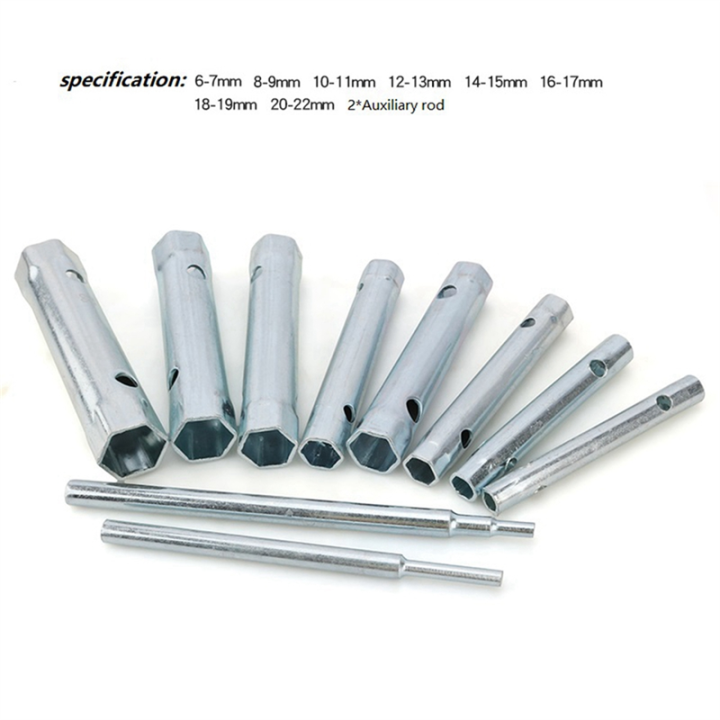 10-Piece%20Double-Headed%20Wrench%20Socket%20Plumber'S%20Back%20Nut%20Spark%20Plug%20Wrench%20Set%20Extends%20Spark%20Plug%20Wrench%20By%206-22mm%20Silver%20-%20Image%206
