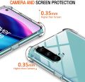 For OnePlus Nord CE 5G Back Cover Shockproof Transparent Soft TPU Silicone Protector Phone Case with Shock Absorption Bumper Corners. 