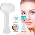 Silicone Face Scrubber Double Side Skin Care Facial Cleaning Brush, 2 In 1 Face Brush 3D Facial Brush, with Soft Bristles, Soft Bristles to Massage and Scrub Your Skin, Silicone Facial Scrubber Manual Dual Face Wash Brush. 
