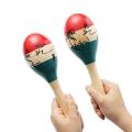 Maracas Large Colorful Wood Rumba Shakers Hand Shaker Rattle Hand Percussion of Sand of the Hammer Great Musical Instrument with Salsa Rhythm For Party,Games. (Colorful). 