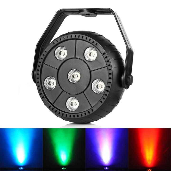Mini 18W Dj Laser Disco Ball Stage Light 6 Led Rgb Wash Effect Portable Stage Par Light Auto Sound Activation Indoor Disco Lamp