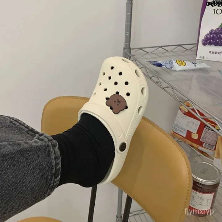 Korean%20Style%20Students'%20Shoes%20Women%20%E3%80%8B%20Hole%20Shoes%20Nurse%20Fashionable%20Outsole%20Slippers%20ins%20Closed%20Toe%20Cute%20Cool%20Non-Slip%20%EF%B9%9F%20-%20Image%203